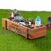 Girl12Queen Wood Planter Box Garden Yard Rectangle Flower Succulent Container Plant Pot   